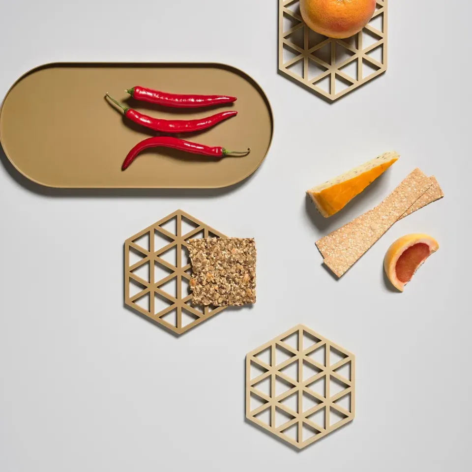 Zone Denmark Triangles trivet 14x16 cm, warm sand Beige Best