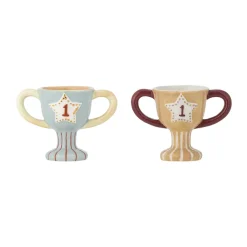 Bloomingville Trophy egg cup 2-piece, Blue Outlet