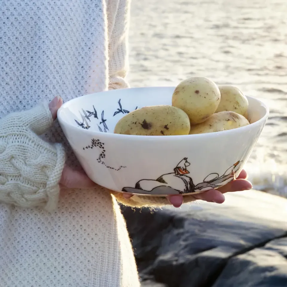 Moomin Arabia True to it's origins Moomin serving bowl, 23 cm GreyBlack Best