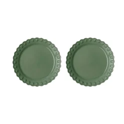 PotteryJo Tulipa plate Ø26 cm 2-pack, Verona Green Clearance