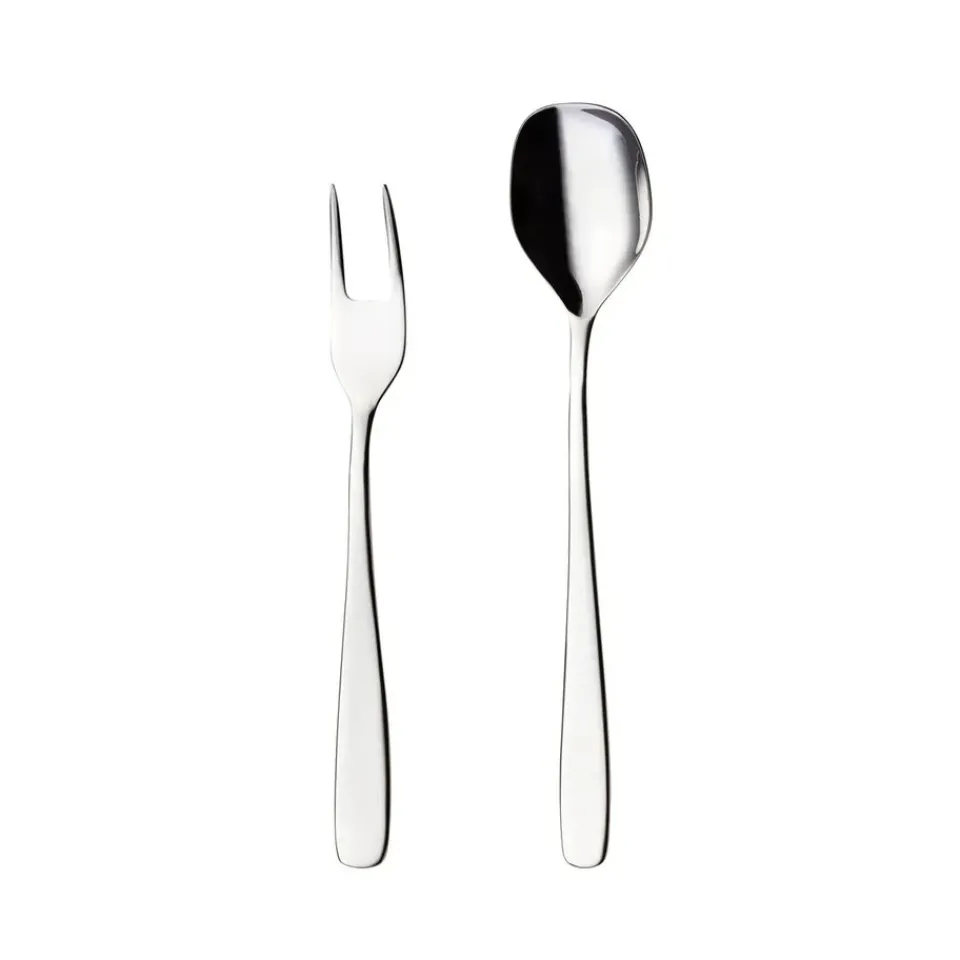 Hardanger Bestikk Tuva serving set 2 pieces, 2 pieces Silver-coloured Hot