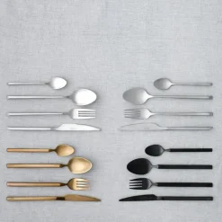 Broste Copenhagen Tvis cutlery set 16 pieces, gold Gold-coloured New