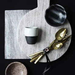 Broste Copenhagen Tvis cutlery set 16 pieces, gold Gold-coloured New