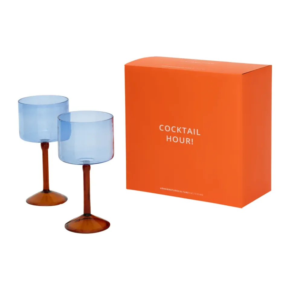 URBAN NATURE CULTURE gift set gin-tonic glasses 2-pack, Blue Online