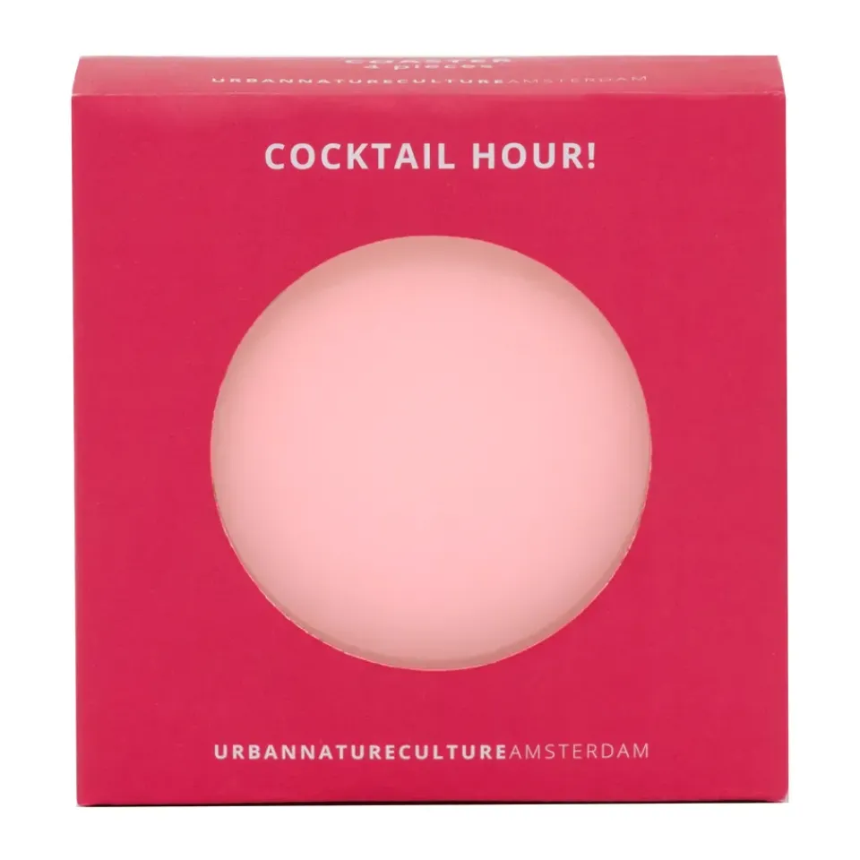 URBAN NATURE CULTURE gift set coaster 4-pack., Pink Discount