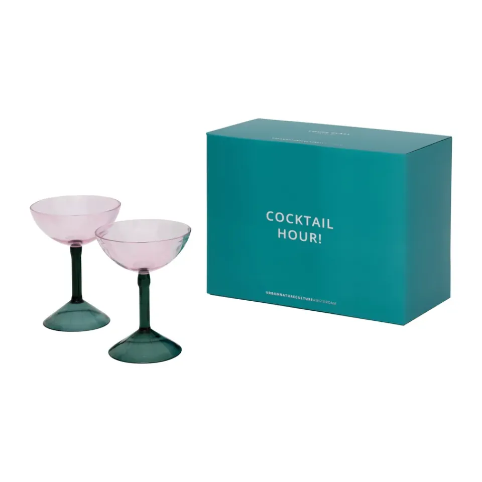 URBAN NATURE CULTURE gift set coupe glasses 2-pack, Pink Discount