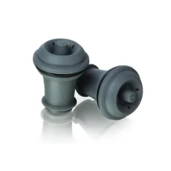 Vacuvin Wine Stopper 2-Pack, Gray Grey New