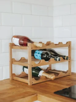 Dorre Varo wine rack 12 bottles, Acacia Brown Best