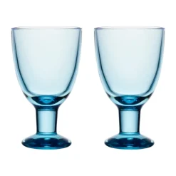 Arabia Verna glass 22 cl 2-pack, Aqua Blue New