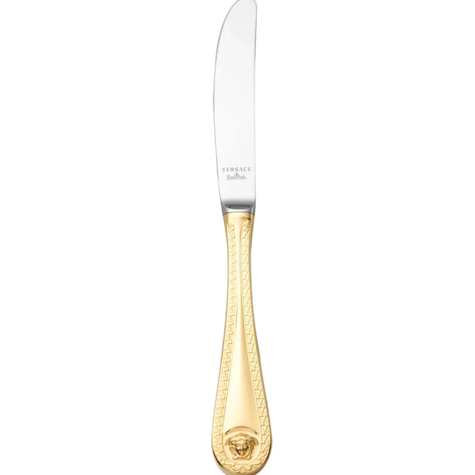 Versace Medusa knife gold plated, 22.5 cm Gold-coloured New