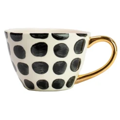 Olsson & Jensen Vigdis cup, black and white-gold BlackWhite