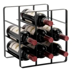 Dorre Vinia wine rack 9 bottles 30 cm, Iron Black
