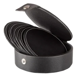 Dorre Visby coaster Ø10 cm 6-pack, Black