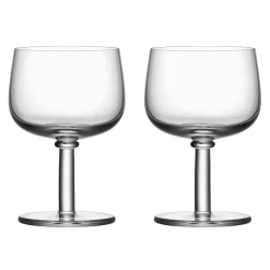 Kosta Boda Viva glass on foot 35 cl 2-pack, Clear Transparent Clearance