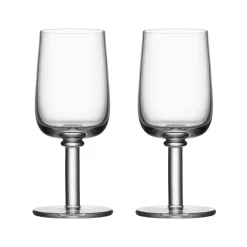 Kosta Boda Viva glass on foot 25 cl 2-pack, Clear Transparent Sale