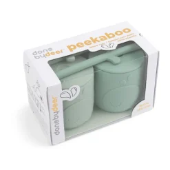 Done by deer Wally mug with peekaboo straw 2-pack., Green