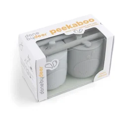 Done by deer Wally mug with peekaboo straw 2-pack., Grey Online