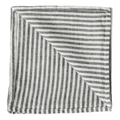 Tell Me More Washed linen napkin, Grey-white GreyWhite New