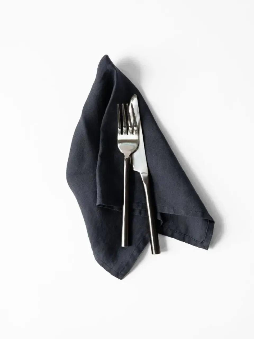 Tell Me More Washed linen napkin, Midnight Blue Online