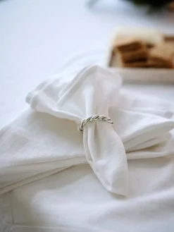 Lexington jacquard cotton tablecloth 150x250 cm, White Discount