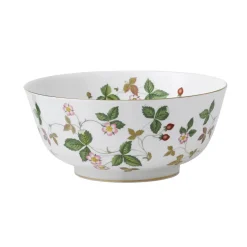 Wedgwood Wild Strawberry salads bowl, Ø25 cm GreenMultiPink Outlet