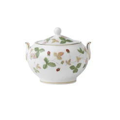 Wedgwood Wild Strawberry sugar bowl, multi GreenMultiPink Sale