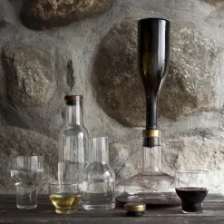 Audo Copenhagen Wine breather deluxe, gold Transparent