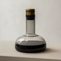 Audo Copenhagen Wine breather deluxe, smoke, brass Grey Online