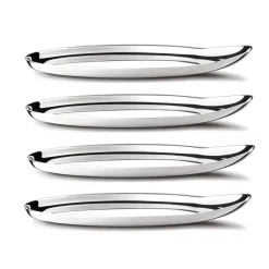 Georg Jensen Wine coasters 4-pack, Ø 9.6 cm GreySilver-coloured Discount