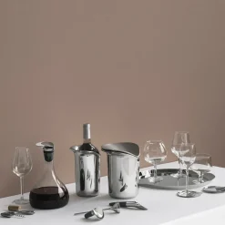 Georg Jensen Wine coasters 4-pack, Ø 9.6 cm GreySilver-coloured Discount