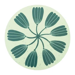 Fine Little Day Wreath coaster Ø21 cm, Green