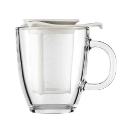 Bodum Yo-Yo tea cup with strainer, White Online