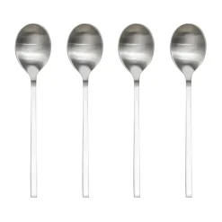 OYOY Yuka Spoon 4-Pack, Brushed Steel Silver-coloured Sale