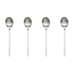 OYOY Yuka teaspoon 4-pack, Brushed Steel Silver-coloured Clearance