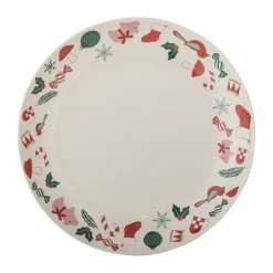 Bloomingville Yule serving platter Ø28 cm, Natural red Beige New