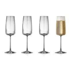 Lyngby Glas Zero champagne glass 30 cl 4-pack, Crystal Transparent Outlet