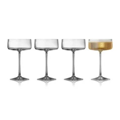 Lyngby Glas Zero champagne glass coupe 26 cl 4-pack, Crystal Transparent Discount