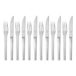 Zwilling Melbourne BBQ cutlery 12 pcs, matt stainless steel Silver-coloured Hot